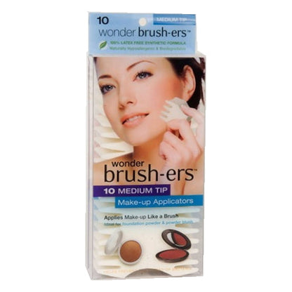 Aplicadores de maquillaje Wonder Brush-ers - 10 punta media - Blanco