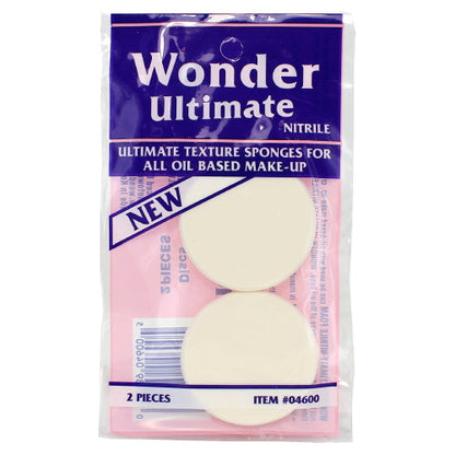 Esponjas Wonder Ultimate Texture para todo tipo de maquillaje redondo a base de aceite - 2 piezas