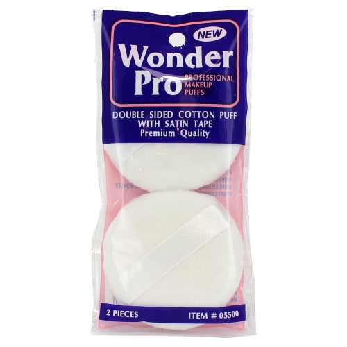 Puff de algodón de doble cara Wonder Pro con cinta satinada - 2 piezas