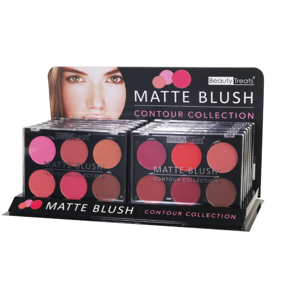 BEAUTY TREATS Set Estuche Expositor Colorete Mate 12 Piezas