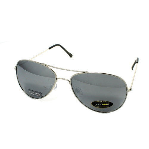 Gafas de sol Air Force Aviator plateadas con espejo