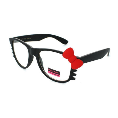 KITTY Junior Fashion Glasses Wayfarer KT01STCL - White