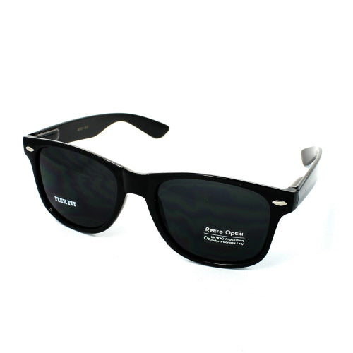 Gafas de sol Retro Optix Wayfarer en negro brillante