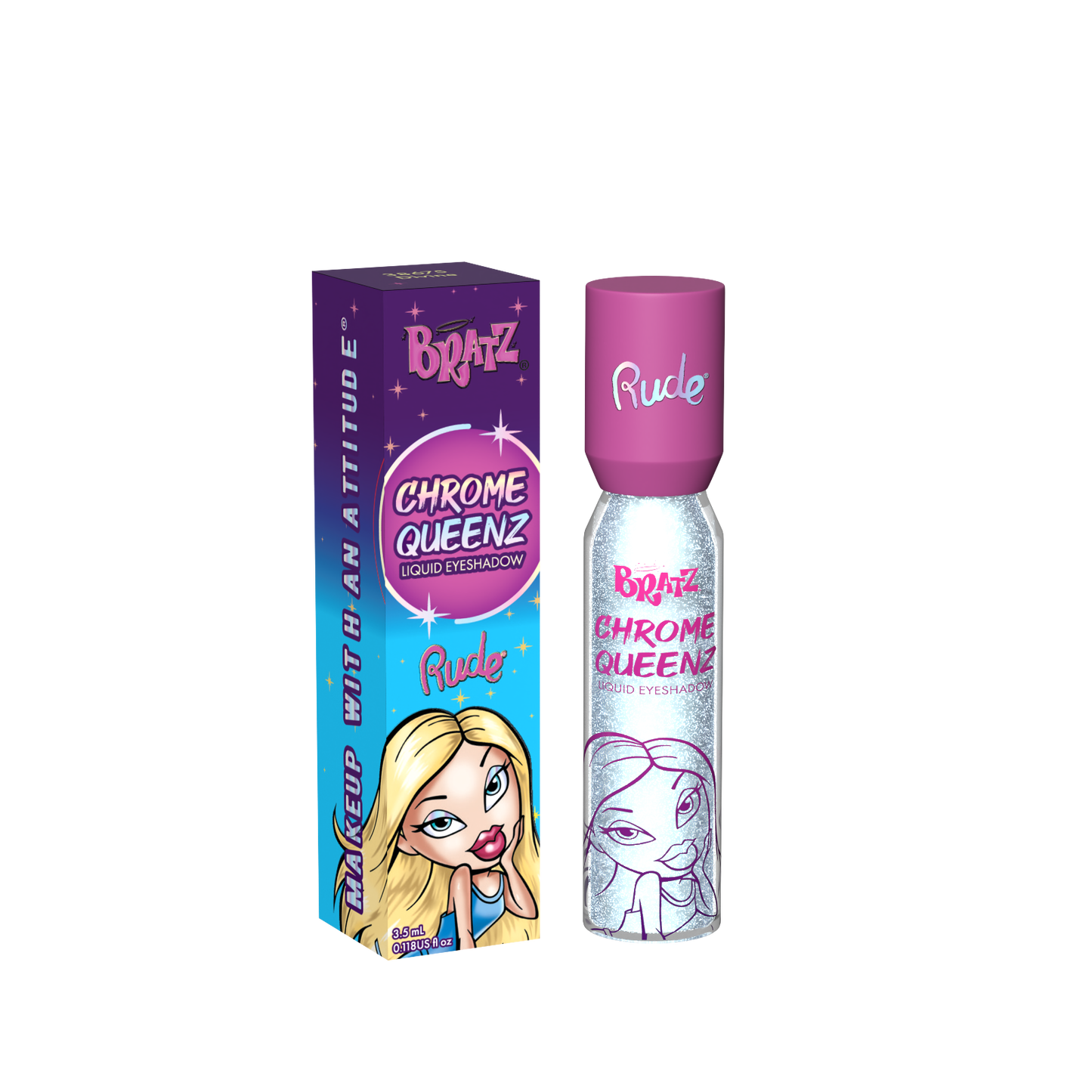 RUDE Bratz Chrome Queenz Liquid Eyeshadow