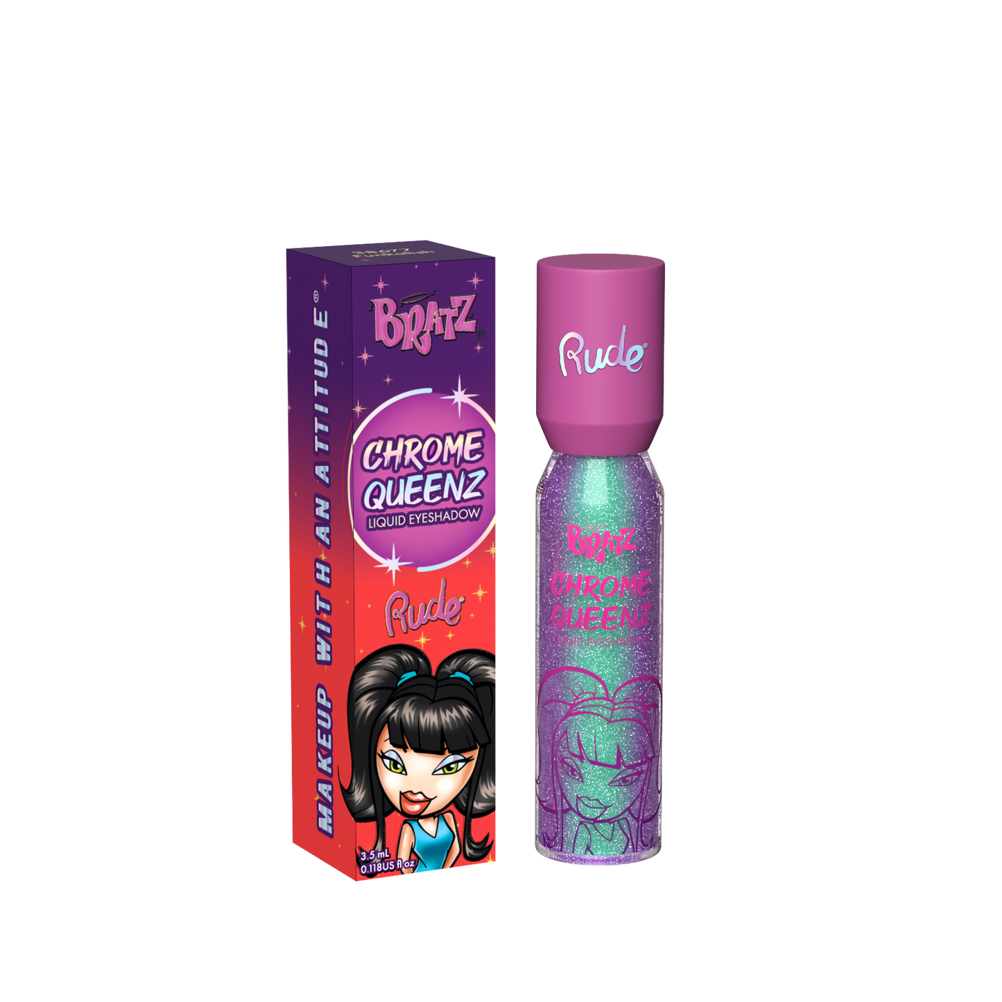 RUDE Bratz Chrome Queenz Liquid Eyeshadow