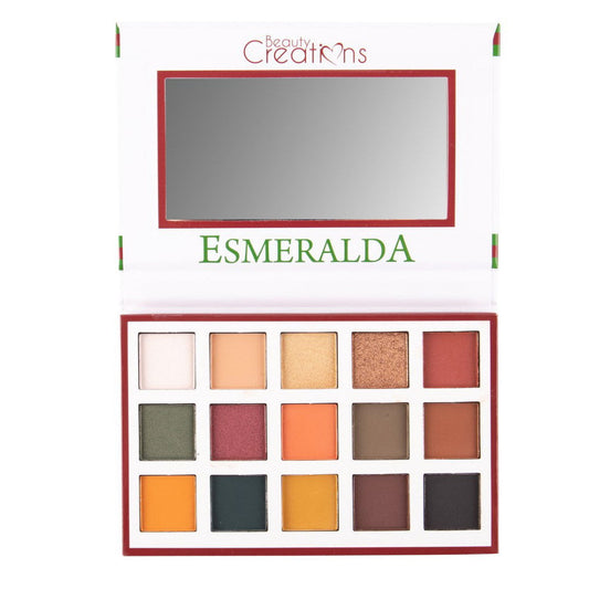 BEAUTY CREACIONES Paleta de sombras de ojos Esmeralda de 15 colores