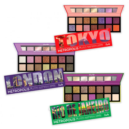 RUDE Metropolis 14 Color Eyeshadow Palette (BUNDLE)