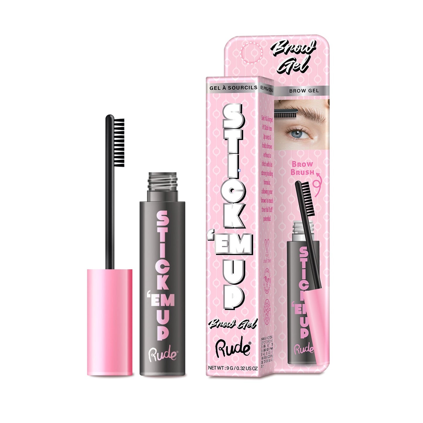 RUDE Stick 'Em Up Brow Gel