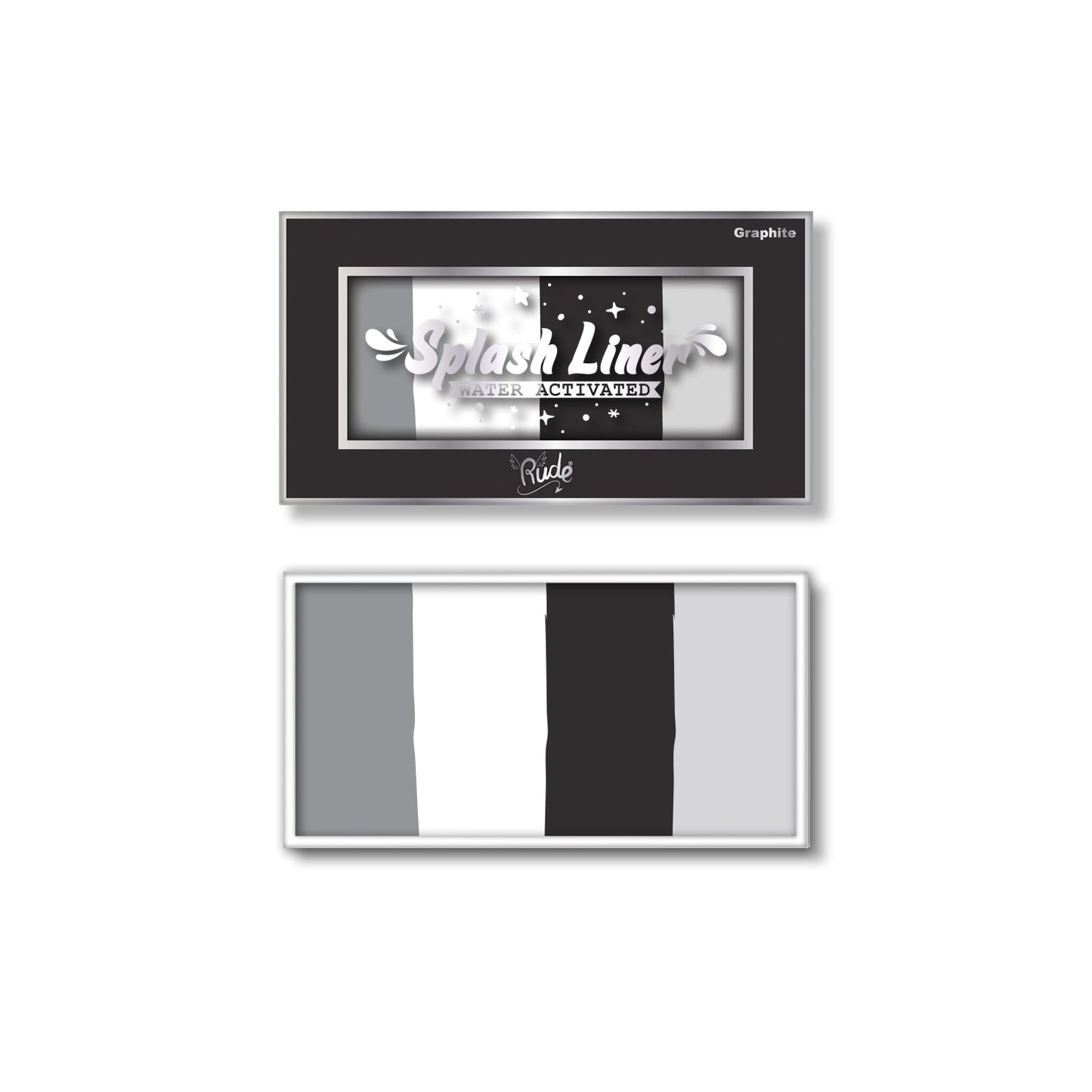 RUDE Splash Liner Pintura corporal para rostro de pastel dividido activada con agua