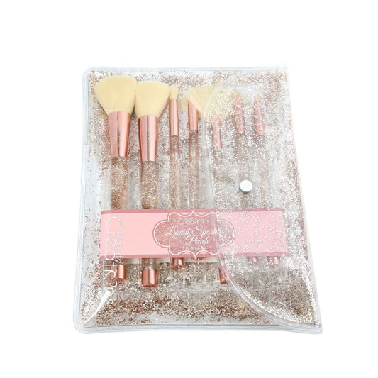 BEAUTY CREATIONS Liquid Peach Sparkle 7 Pc Brush Set