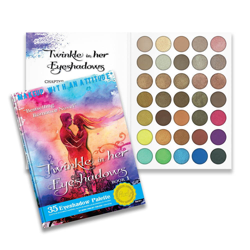 RUDE Twinkle In Her Eyeshadows Paleta de 35 sombras de ojos - Libro 1