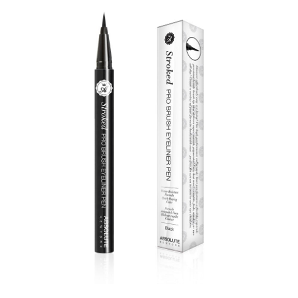 ABSOLUTE Stroked Pro Brush Eyeliner Pen - Black (DC)