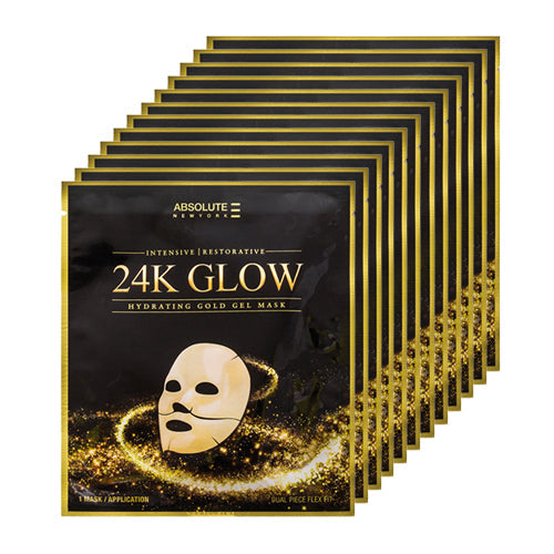 Mascarilla en gel Absolute 24K Glow Gold - Paquete de 12 piezas