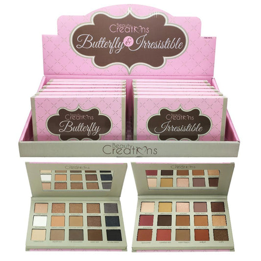 BEAUTY CREATIONS Butterfly And Irresistible Eyeshadow Display Set, 12 pcs