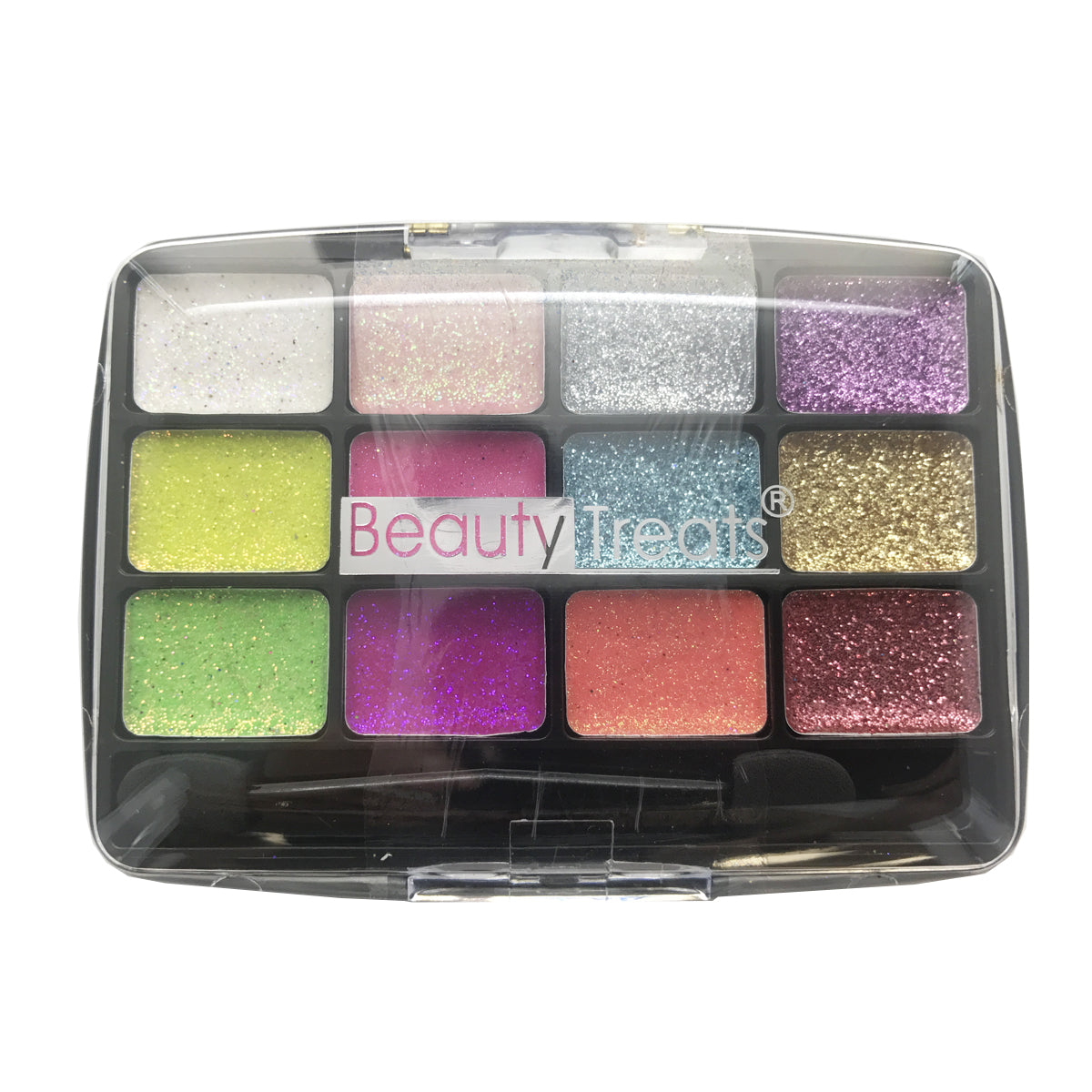 BEAUTY TREATS Paleta de purpurina de 12 colores