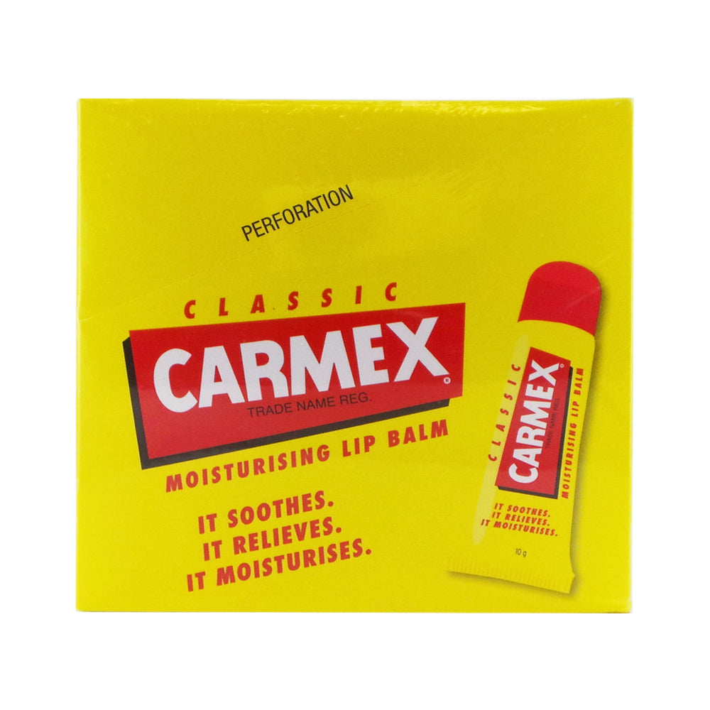 Tubo de bálsamo labial original CARMEX - Juego de 12 piezas en exhibición original