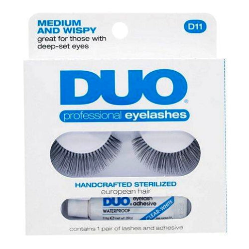 Pestañas profesionales DUO con adhesivo transparente Striplash - Medium And Wispy