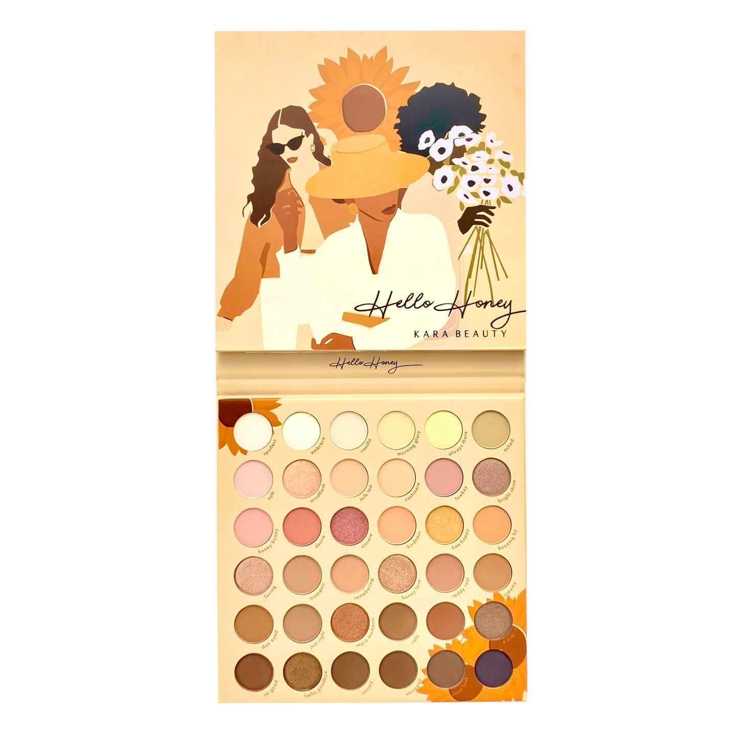 KARA BEAUTY Paleta de belleza creativa Hello Honey de 36 colores