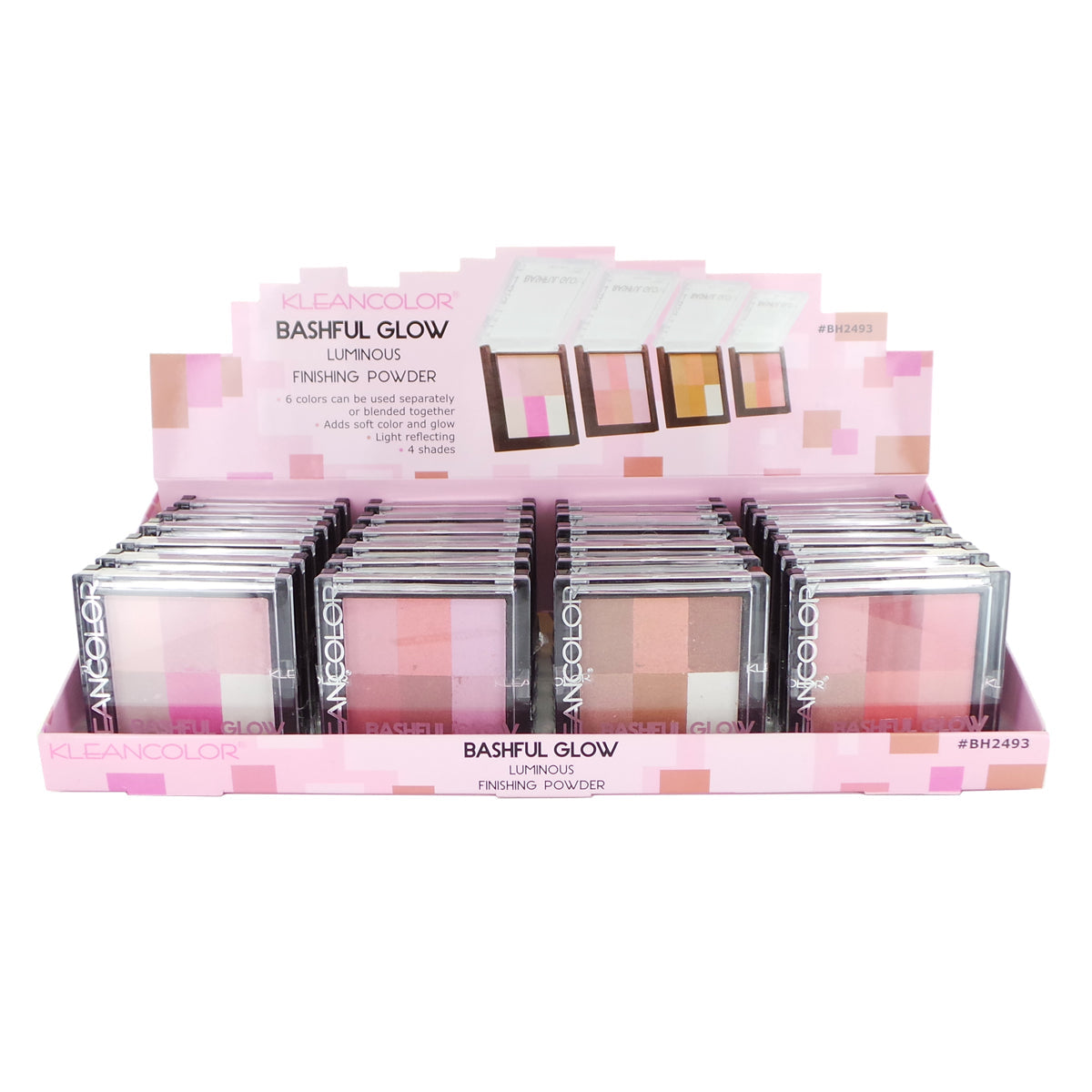 KLEANCOLOR Bashful Glow Luminous Finishing Powder Display Set, 24 Pieces