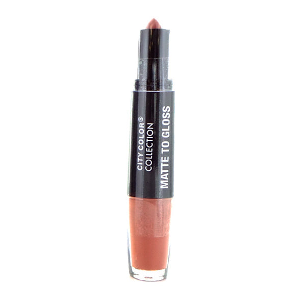 CITY COLOR Matte To Gloss Dual-Ended Matte Lipstick with Lip Gloss