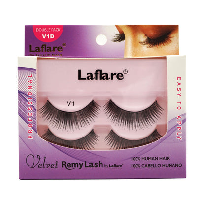 LAFLARE Velvet Remy Lash - Paquetes dobles