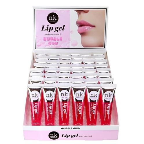 NICKA K Lip Gel Bubble Gum Display Case Set, 48 piezas