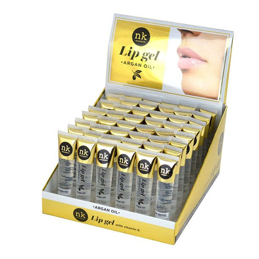 NICKA K Lip Gel Argan Oil Display Case Set, 48 Pieces