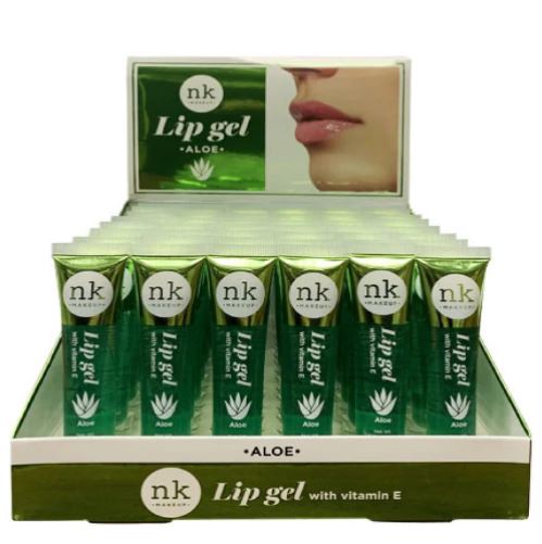 NICKA K Lip Gel Aloe Display Case Set, 48 piezas