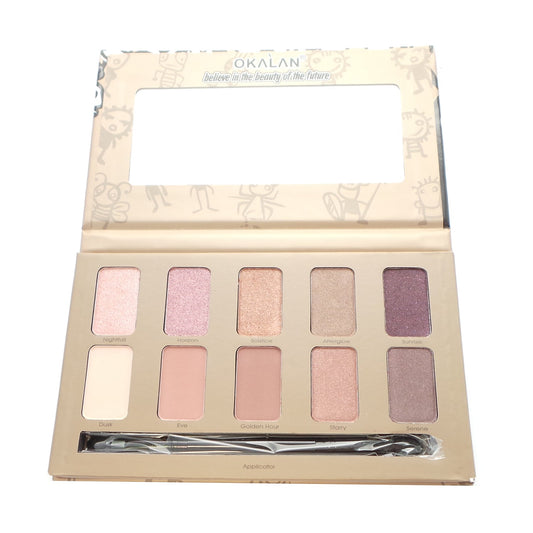 Paleta de sombras de ojos naturales OKALAN de 10 tonos - B