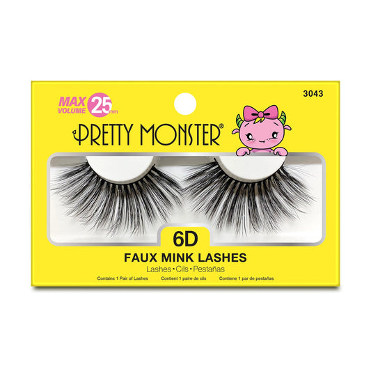 Pestañas de visón sintético PRETTY MONSTER Max Volumen 6D 