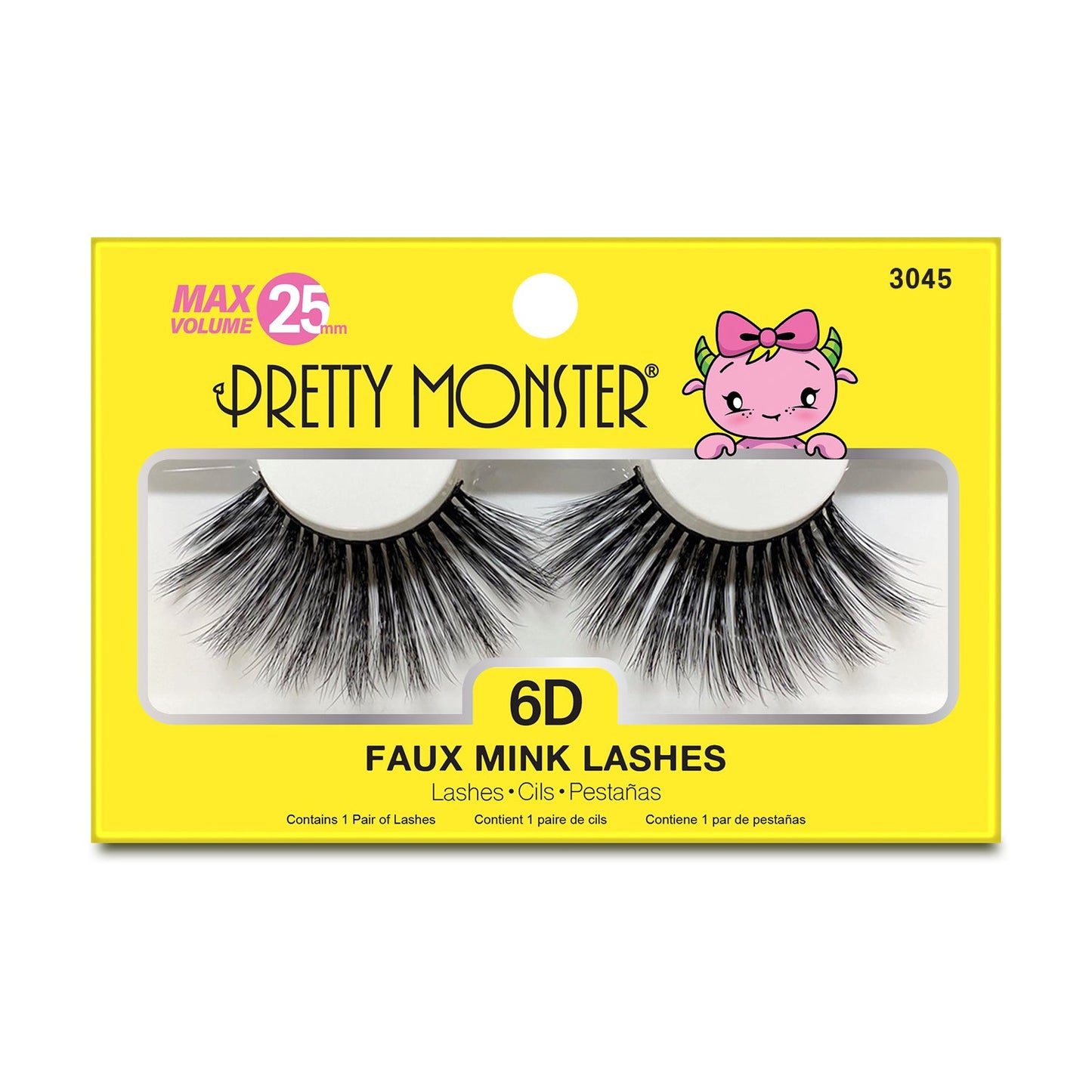 Pestañas de visón sintético PRETTY MONSTER Max Volumen 6D 