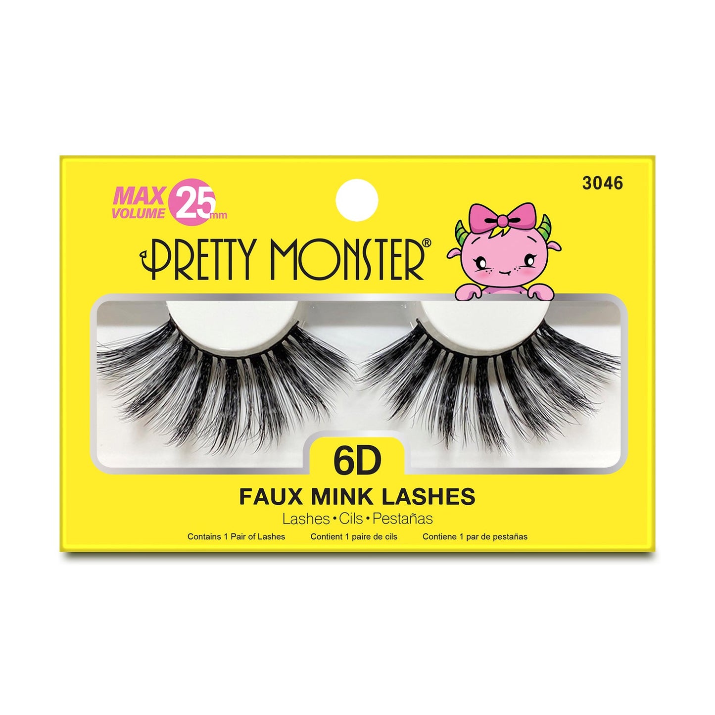 Pestañas de visón sintético PRETTY MONSTER Max Volumen 6D 