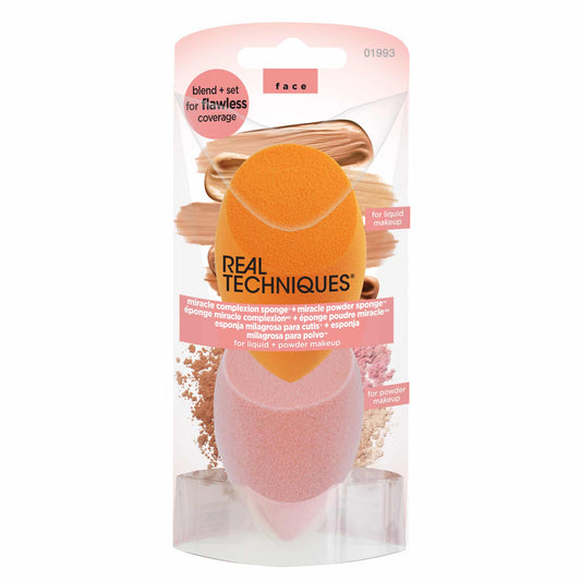 REAL TECHNIQUES Esponja Miracle Complexion + Esponja Miracle Powder