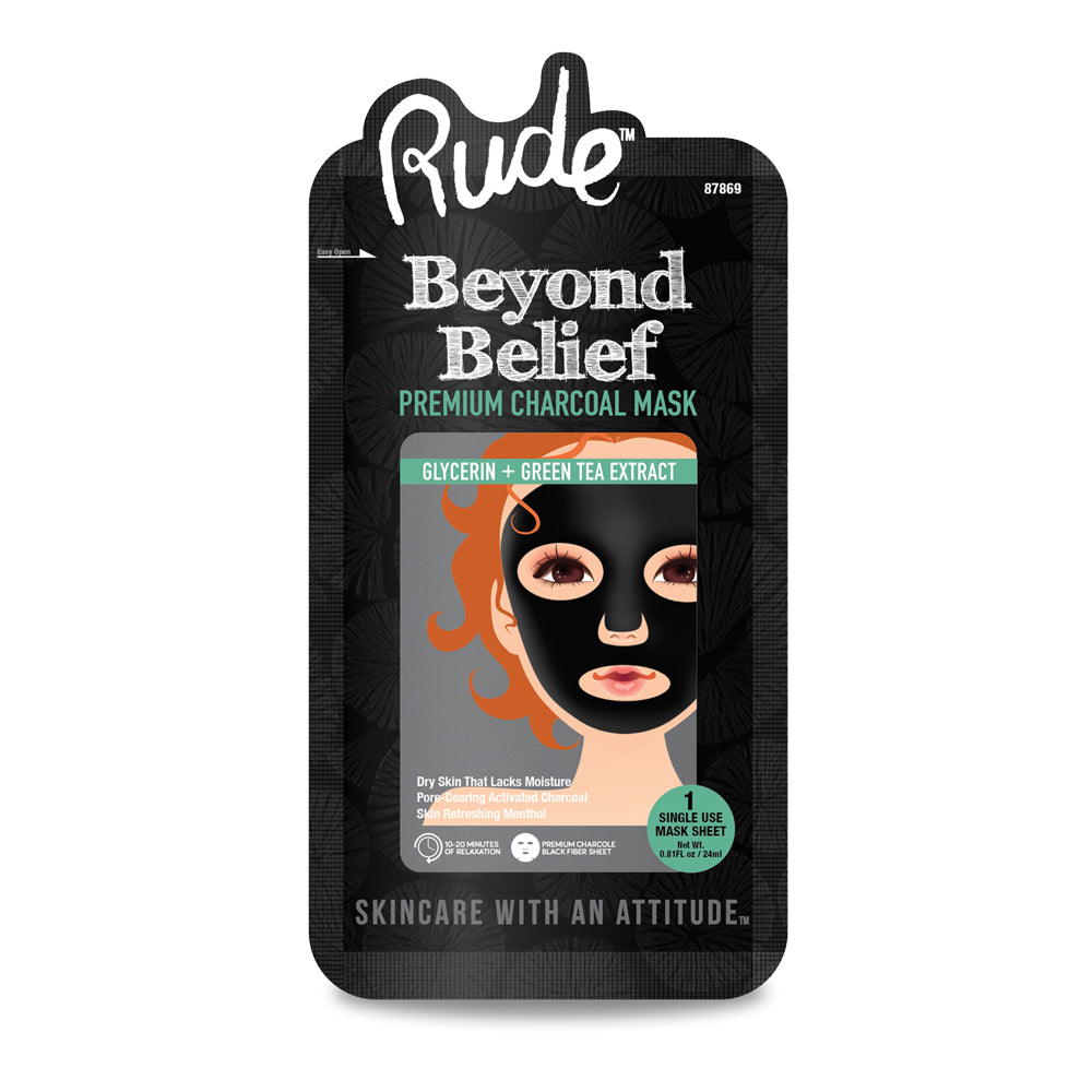 RUDE Beyond Belief Mascarilla facial purificante de carbón