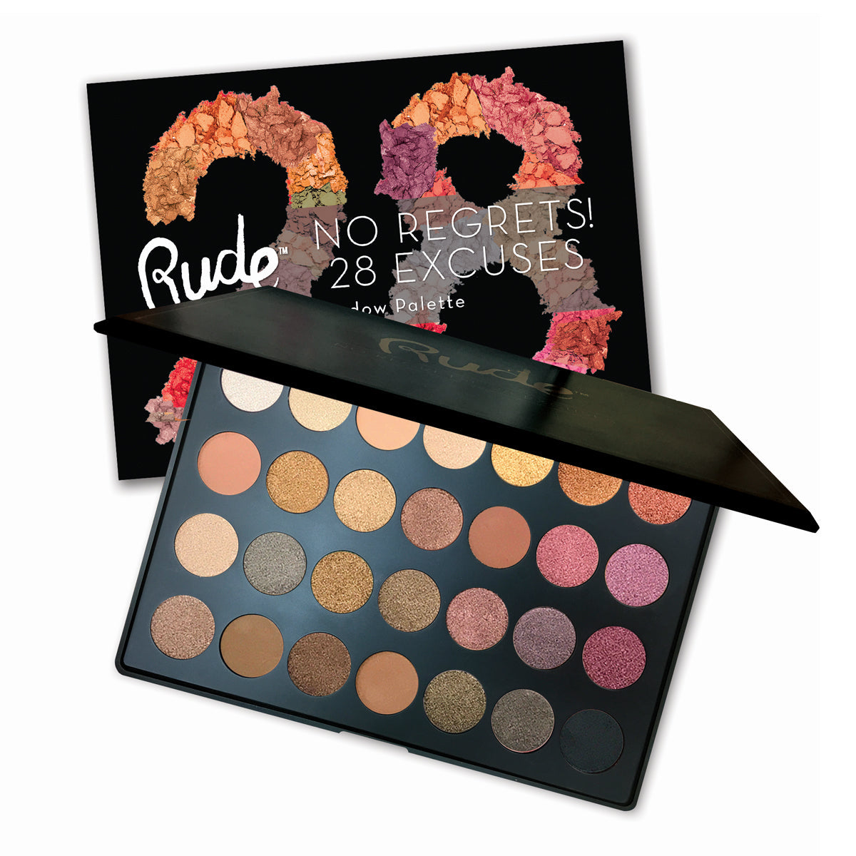 RUDO ¡Sin arrepentimientos! Paleta de sombras de ojos 28 excusas (DC)