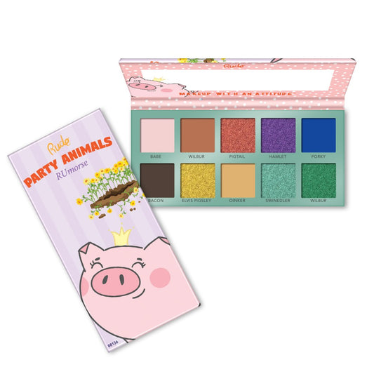 RUDE Party Animals Paleta de 10 sombras de ojos