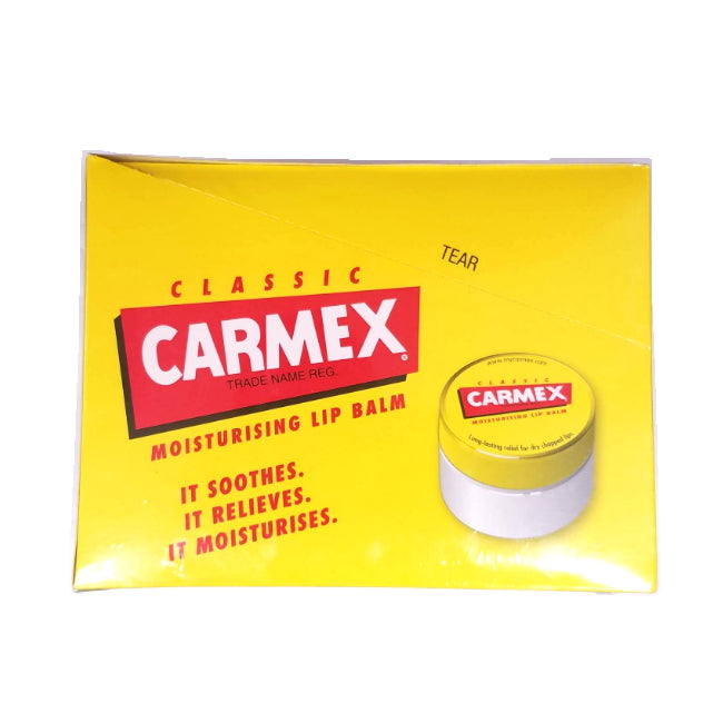 Bálsamo labial original CARMEX - Juego de 12 piezas en exhibición original