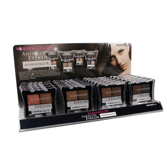 KLEANCOLOR American Eyecon Paleta de Cejas Display Case Set 24 Piezas