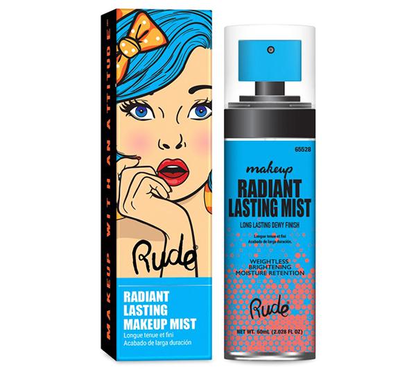 Bruma de maquillaje duradera y radiante RUDE